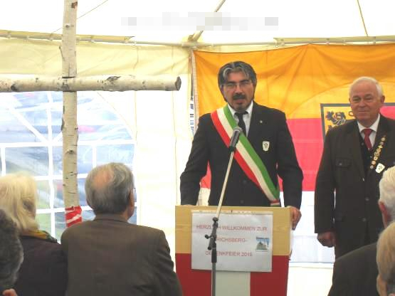 Ulrichsbergfeier 2015, der Lega-Nord-Politiker Antonio Calligaris bei seiner Festrede.